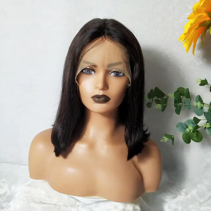 Perruque bob lace T-part lisse