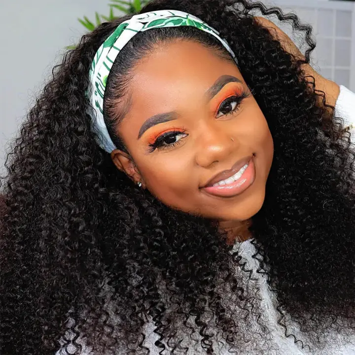 Kinky Curly Headband Wig