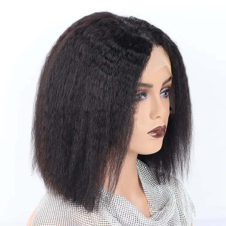 Perruque bob lace front Kinky Straight