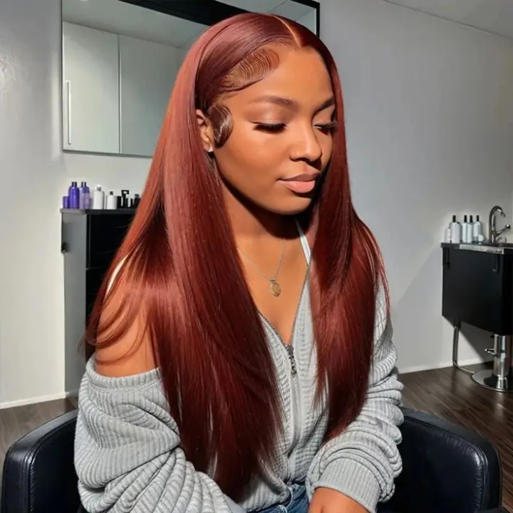 Auburn Straight 13x4 HD Lace Front Wig
